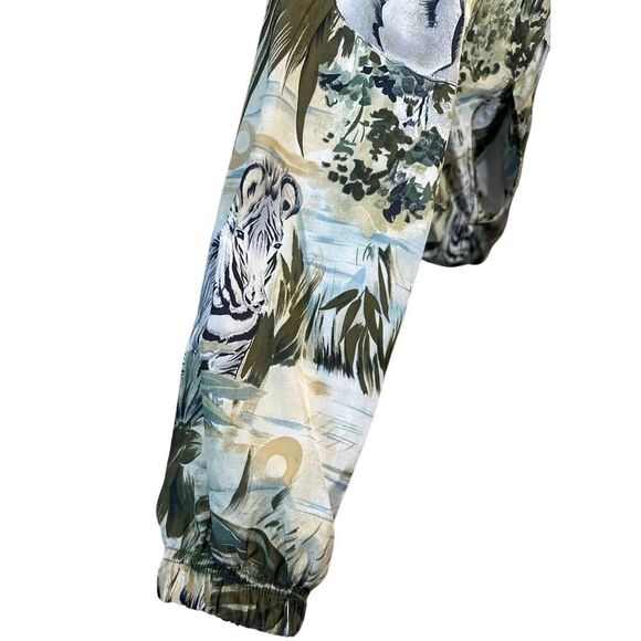 VTG EVR 90s Y2K Satin Jungle Safari Lightweight Windbreaker Jacket Women Size PS - Picture 4 of 16